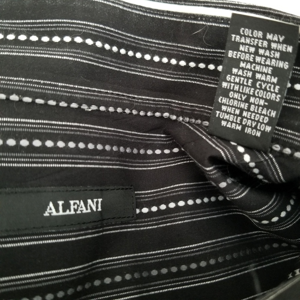 ALFANI Men's black button down shirt XL - Picture 3 of 5